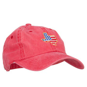 USA Flag Texas Map Embroidered Washed Buckle Cap