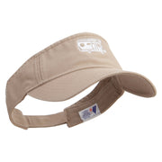 RV Logo Embroidered Pro Style Cotton Twill Washed Visor - Khaki OSFM