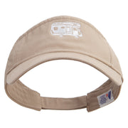 RV Logo Embroidered Pro Style Cotton Twill Washed Visor - Khaki OSFM