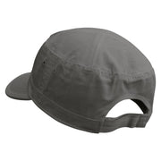 Yelp Embroidered Enzyme Regular Solid Army Caps - Grey OSFM