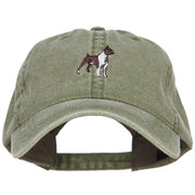 Boxer Dog Embroidered Washed Cotton Twill Cap