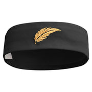 Swallow Feather Logo Embroidered Cotton Twill Stretchable Hat Band - Black OSFM