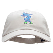 Girl With Skates Embroidered Low Profile Dyed Cotton Twill Cap