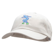 Girl With Skates Embroidered Low Profile Dyed Cotton Twill Cap