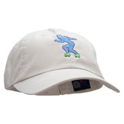 Girl With Skates Embroidered Low Profile Dyed Cotton Twill Cap