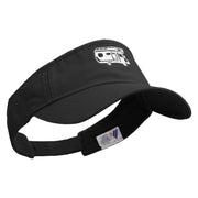 RV Logo Embroidered Pro Style Cotton Twill Washed Visor - Black OSFM