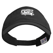 RV Logo Embroidered Pro Style Cotton Twill Washed Visor - Black OSFM