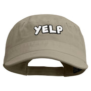 Yelp Embroidered Enzyme Regular Solid Army Caps - Khaki OSFM