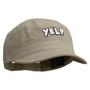 Yelp Embroidered Enzyme Regular Solid Army Caps - Khaki OSFM