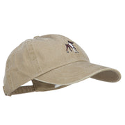 Boxer Dog Embroidered Washed Cotton Twill Cap