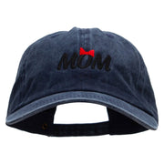 Mom Bowtie Embroidered Unstructured Cotton Cap