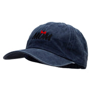 Mom Bowtie Embroidered Unstructured Cotton Cap