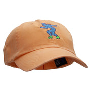 Girl With Skates Embroidered Low Profile Dyed Cotton Twill Cap