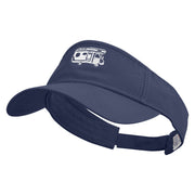 RV Logo Embroidered Pro Style Cotton Twill Washed Visor - Navy OSFM