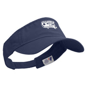 RV Logo Embroidered Pro Style Cotton Twill Washed Visor - Navy OSFM