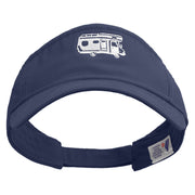 RV Logo Embroidered Pro Style Cotton Twill Washed Visor - Navy OSFM