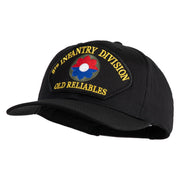 9th Infantry Division Old Reliables Patched Solid Cotton Twill Pro Style Cap - Black OSFM