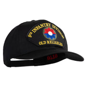 9th Infantry Division Old Reliables Patched Solid Cotton Twill Pro Style Cap - Black OSFM