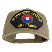 9th Infantry Division Old Reliables Patched Solid Cotton Twill Pro Style Cap - Khaki OSFM