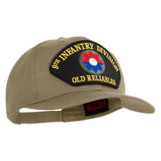 9th Infantry Division Old Reliables Patched Solid Cotton Twill Pro Style Cap - Khaki OSFM