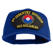 9th Infantry Division Old Reliables Patched Solid Cotton Twill Pro Style Cap - Royal OSFM