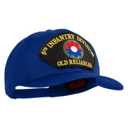 9th Infantry Division Old Reliables Patched Solid Cotton Twill Pro Style Cap - Royal OSFM