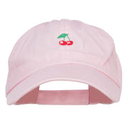 Mini Cherry Embroidered Low Cap