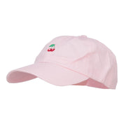 Mini Cherry Embroidered Low Cap