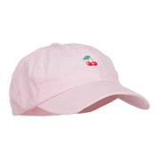 Mini Cherry Embroidered Low Cap