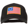 Betsy Ross Flag Embroidered Solid Cotton Twill Pro Style Cap