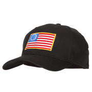 Betsy Ross Flag Embroidered Solid Cotton Twill Pro Style Cap