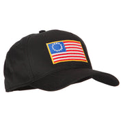 Betsy Ross Flag Embroidered Solid Cotton Twill Pro Style Cap