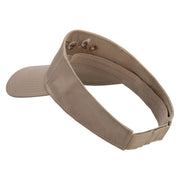 Adventure Buddies Phrase Embroidered Cotton Twill Sun Visor - Khaki OSFM