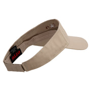 Adventure Buddies Phrase Embroidered Cotton Twill Sun Visor - Khaki OSFM