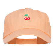 Mini Cherry Embroidered Low Cap