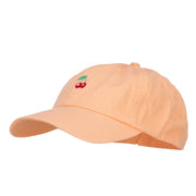 Mini Cherry Embroidered Low Cap