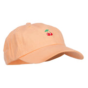 Mini Cherry Embroidered Low Cap