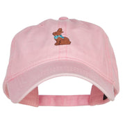 Easter Chocolate Bunny Embroidered Washed Cap