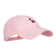 Easter Chocolate Bunny Embroidered Washed Cap