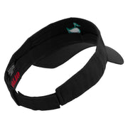 Green Duck Logo Embroidered Cotton Twill Sun Visor - Black OSFM