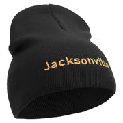 Jacksonville Logo Embroidered 8 inch Acrylic Short Beanie - Black OSFM