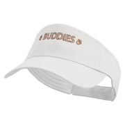 Adventure Buddies Phrase Embroidered Cotton Twill Sun Visor - White OSFM