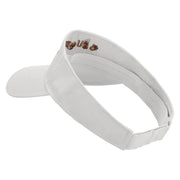 Adventure Buddies Phrase Embroidered Cotton Twill Sun Visor - White OSFM