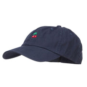 Mini Cherry Embroidered Low Cap