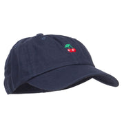 Mini Cherry Embroidered Low Cap