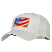 Betsy Ross Flag Embroidered Solid Cotton Twill Pro Style Cap