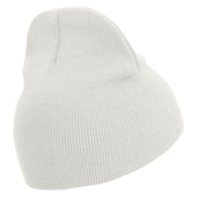 Jacksonville Logo Embroidered 8 inch Acrylic Short Beanie - White OSFM