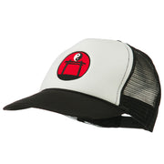 Yin Yang Embroidered Foam Mesh Cap