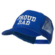 Proud Dad Letters Embroidered Youth Mesh Cap