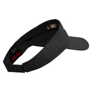 Adventure Buddies Phrase Embroidered Cotton Twill Sun Visor - Black OSFM